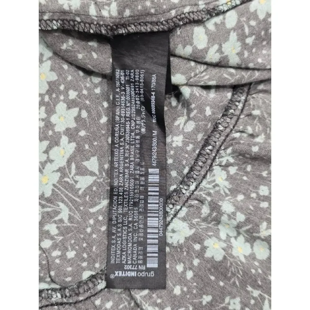 Zara The Angel Prairie Floral Midi Dress boho cottagecore Green Medium A005893 - Picture 9 of 11